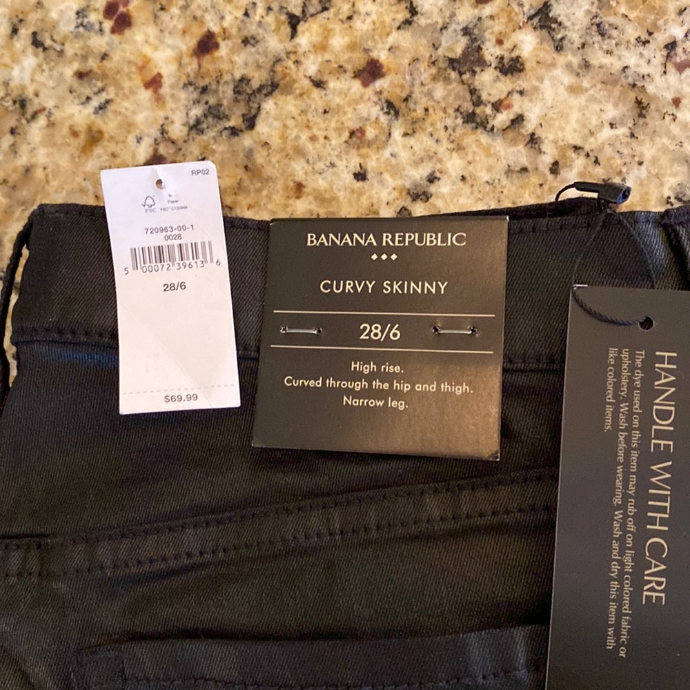 Women’s black leather pants- Banana Republic - NWT